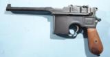 MAUSER C96 or 1896 MODEL BROOMHANDLE 7.63 SEMI-AUTO PISTOL.- 2 of 7