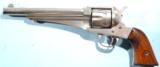 EXCELLENT REMINGTON MODEL 1875 SINGLE ACTION .44-40 CAL. 7 ½” NICKEL REVOLVER CIRCA 1876. - 1 of 9