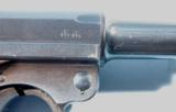 NEAR MINT WW2 LUGER P-08 BYF CODE 42 SEMI-AUTO 9MM PISTOL W/HOLSTER AND BRING BACK CERTIFICATE DATED OCT. 1945. - 6 of 8
