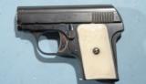 ASTRA MODEL 200 SEMI-AUTO .25 ACP CAL. PISTOL CA. 1920’S IN ORIG. BOX W/ADVERTISING FLYER. - 5 of 7