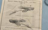 ASTRA MODEL 200 SEMI-AUTO .25 ACP CAL. PISTOL CA. 1920’S IN ORIG. BOX W/ADVERTISING FLYER. - 2 of 7