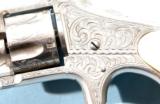 FACTORY ENGRAVED REMINGTON-SMOOT #1 NEW MODEL. .30 RF SHORT CAL. NICKEL REVOLVER CA. EARLY 1870’S. - 5 of 9