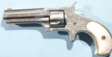 FACTORY ENGRAVED REMINGTON-SMOOT #1 NEW MODEL. .30 RF SHORT CAL. NICKEL REVOLVER CA. EARLY 1870’S. - 1 of 9