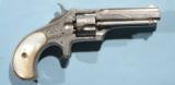 FACTORY ENGRAVED REMINGTON-SMOOT #1 NEW MODEL. .30 RF SHORT CAL. NICKEL REVOLVER CA. EARLY 1870’S. - 2 of 9