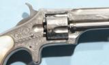 FACTORY ENGRAVED REMINGTON-SMOOT #1 NEW MODEL. .30 RF SHORT CAL. NICKEL REVOLVER CA. EARLY 1870’S. - 4 of 9