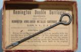UNFIRED REMINGTON ELLIOT PATENT 41RF CAL. O/U DOUBLE DERRINGER NEAR NEW IN ORIGINAL BOX.- 5 of 10