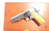 COLT 1911A1OR 1911-A1 GOVERNMENT MODEL SILVER STAR .45ACP PISTOL NEW UNFIRED IN ORIG. DISPLAY CASE.- 4 of 4