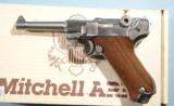 NEW IN BOX MITCHELL ARMS AMERICAN EAGLE P-08 9MM LUGER STAINLESS STEEL PISTOL.
- 2 of 6