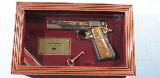 AUTO-ORDNANCE WW2 AMER. HISTORICAL ASSN. COMMEMORATIVE 1911-A1 OR 1911A1 PISTOL CA. 1985 NIB IN DISPLAY CASE W/PAPERS. - 1 of 8