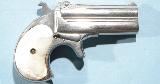 REMINGTON ARMS CO. O/U .41RF DOUBLE DERRINGER W/FACTORY PEARL GRIPS CA. 1880’S. - 1 of 6