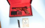 1963 MINT ORIGINAL CONDITION BROWNING MEDALIST .22LR TARGET PISTOL WITH VENT RIB PISTOL IN ORIG. CASE.- 1 of 6
