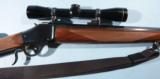 LIKE NEW BROWNING MODEL 1885 .22-250 HIGH WALL SINGLE SHOT VARMINT RIFLE WITH LEUPOLD SCOPE. - 3 of 6