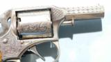ENGRAVED REMINGTON-RIDER D.A. CONVERSION .32RF CAL. POCKET REVOLVER W/ RARE 2” BARREL CIRCA 1873-5. - 3 of 8