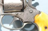 ENGRAVED REMINGTON-RIDER D.A. CONVERSION .32RF CAL. POCKET REVOLVER W/ RARE 2” BARREL CIRCA 1873-5. - 5 of 8