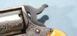 ENGRAVED REMINGTON-RIDER D.A. CONVERSION .32RF CAL. POCKET REVOLVER W/ RARE 2” BARREL CIRCA 1873-5. - 6 of 8