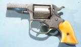 ENGRAVED REMINGTON-RIDER D.A. CONVERSION .32RF CAL. POCKET REVOLVER W/ RARE 2” BARREL CIRCA 1873-5. - 2 of 8