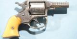 ENGRAVED REMINGTON-RIDER D.A. CONVERSION .32RF CAL. POCKET REVOLVER W/ RARE 2” BARREL CIRCA 1873-5. - 1 of 8
