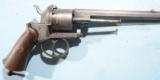 CIVIL WAR ERA ENGRAVED BELGIAN PINFIRE 9MM DOUBLE ACTION REVOLVER.
- 1 of 6