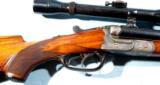 SUPERB PRE WAR GERMAN 8X57JR DOUBLE RIFLE BY ERNST SCHULZ OF SUHL W/ORIG. GERARD LANDLICHT 4X SCOPE. - 5 of 13