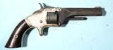 CIVIL WAR ERA SMITH & WESSON NO. 1 SECOND ISSUE .22 CAL. POCKET REVOLVER CA. 1865.- 1 of 6