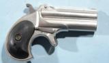 EXCELLENT REMINGTON ARMS CO. 41 RF CAL. OVER UNDER DOUBLE DERRINGER CA. 1880’S.
- 1 of 6