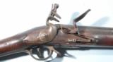 VERY HISTORIC REVOLUTIONARY WAR GEORGE III PATTERN 1756 1ST MODEL LONG LAND 33RD. REGT. MARKED FLINTLOCK MUSKET (BATTLE OF YORKTOWN REGIMENT). - 3 of 14
