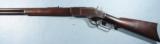 NICE WINCHESTER MODEL 1873 LEVER ACTION .44-40 CAL RIFLE CA. 1891. - 2 of 9