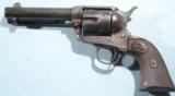 ORIGINAL COLT FRONTIER SIX SHOOTER .44-40 CAL. 4 ¾” SINGLE ACTION REVOLVER W/ST. LOUIS FACTORY LETTER SHIPPED 1900. - 1 of 9