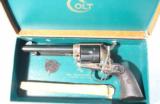 MINT COLT SINGLE ACTION ARMY PRE WAR-POST WAR .45 LC. CAL. 5 ½” REVOLVER IN ORIG. BOX W/PAPERS
- 1 of 10