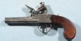 BRITISH GEORGE III FLINTLOCK BOXLOCK TURN-BARREL POCKET PISTOL BY JAMES WALLIS OF LONDON CA. 1780’S. - 1 of 7