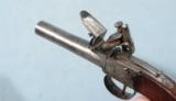 BRITISH GEORGE III FLINTLOCK BOXLOCK TURN-BARREL POCKET PISTOL BY JAMES WALLIS OF LONDON CA. 1780’S. - 4 of 7