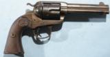 COLT BISLEY SINGLE ACTION FRONTIER SIX SHOOTER .44-40 CAL. 4 ¾” REVOLVER CA. 1901 W/FACTORY LETTER. - 1 of 10