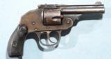 IVER JOHNSON SAFETY AUTOMATIC HAMMERLESS 2ND MODEL .38S&W 3 1/4" REVOLVER, CIRCA 1897. - 1 of 5