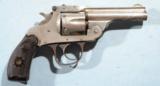 FOREHAND & WADSWORTH NEW MODEL .32S&W TOP BREAK D.A. NICKEL REVOLVER, CIRCA 1890. - 2 of 5