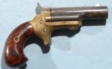 ULTRA RARE EARLY 1ST TYPE COLT 3RD MODEL THUER .41RF CAL. SINGLE SHOT DERINGER CIRCA 1870-71.