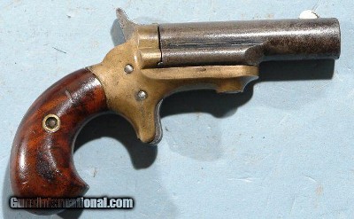 ULTRA RARE EARLY 1ST TYPE COLT 3RD MODEL THUER .41RF CAL. SINGLE SHOT DERINGER CIRCA 1870-71.