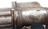 EARLY BRITISH PERCUSSION SELF COCKING BAR HAMMER .36 CAL. BELT MODEL PEPPERBOX CIRCA 1840. - 4 of 8