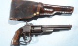 CIVIL WAR SAVAGE U.S. NAVY MODEL .36 CAL. PERCUSSION REVOLVER CIRCA 1861 WITH HOLSTER. - 1 of 11
