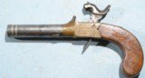BRITISH BRASS FRAME BOXLOCK TURN BARREL .45 CAL. PERCUSSION POCKET PISTOL SIGNED SMITH/LONDON CA. 1850. - 1 of 9