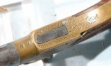 BRITISH BRASS FRAME BOXLOCK TURN BARREL .45 CAL. PERCUSSION POCKET PISTOL SIGNED SMITH/LONDON CA. 1850. - 8 of 9