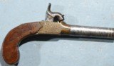 BRITISH BRASS FRAME BOXLOCK TURN BARREL .45 CAL. PERCUSSION POCKET PISTOL SIGNED SMITH/LONDON CA. 1850. - 2 of 9