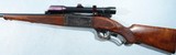 PRE-WAR FACTORY ENGRAVED SAVAGE MODEL 99K LEVER ACTION TAKE-DOWN .250-3000 CAL. RIFLE CA. 1930 W/SCOPE. - 4 of 10