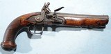 FRENCH NAPOLEONIC FIRST EMPIRE ST. ETIENNE FLINTLOCK OFFICER’S PISTOL CA. 1812-14. - 1 of 10