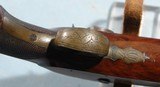 SUPERIOR EARLY BRITISH .50 CAL. BRASS BARREL PERCUSSION GREAT COAT PISTOL BY GILLET OF BRISTOL CIRCA LATE 1820’S. - 8 of 10