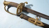 CIVIL WAR ORNATE PRESENTATION GRADE U.S. MODEL 1850 STAFF AND FIELD MOUNTED OFFICER’S SWORD AND SCABBARD. - 2 of 9
