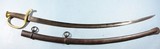 FINE EARLY CIVIL WAR AMES U.S. MODEL 1840 MOUNTED ARTILLERY SABER DATED 1845 WITH ORIG. SCABBARD. - 1 of 9