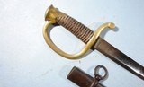 FINE EARLY CIVIL WAR AMES U.S. MODEL 1840 MOUNTED ARTILLERY SABER DATED 1845 WITH ORIG. SCABBARD. - 2 of 9