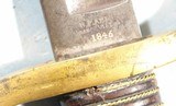 FINE EARLY CIVIL WAR AMES U.S. MODEL 1840 MOUNTED ARTILLERY SABER DATED 1845 WITH ORIG. SCABBARD. - 5 of 9