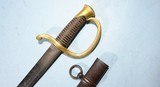FINE EARLY CIVIL WAR AMES U.S. MODEL 1840 MOUNTED ARTILLERY SABER DATED 1845 WITH ORIG. SCABBARD. - 4 of 9