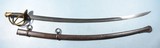 EXCELLENT AMES CIVIL WAR U.S. MODEL 1840 CAVALRY SABER DATED 1858 WITH SCABBARD. - 1 of 7